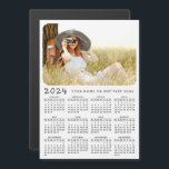 2024 Photo Calendar Fridge Magnet Monday to Sunday<br><div class="desc">This Monday to Sunday 2024 calendar with a custom photo is a useful gift idea for family and friends for New Year or other holidays and occasions. Personalize the magnetic card with text such as a name, family name, company name, etc. Click "Personalize this template" and change the photo there...</div>
