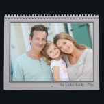 2024 Photo Calendar Full Size Monthly Picture Grey<br><div class="desc">Create your own calendar with 13 of your favorite photos. The calendar template is ready for you to upload your pictures, which will be displayed in landscape format, with the main pic on the front cover and one for each month. The 12 pictures you choose for the monthly pages will...</div>