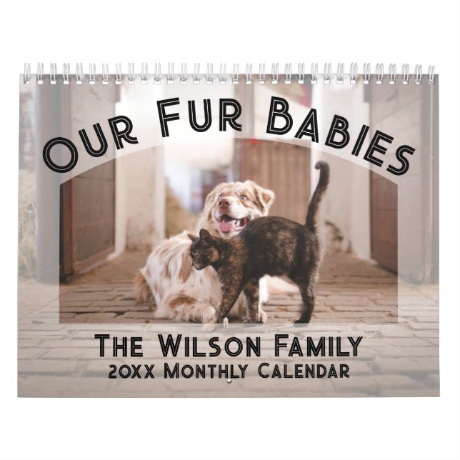 2024 Photo Calendar: Fur Babies, Pets, Dogs, Cats Calendar (Cover)