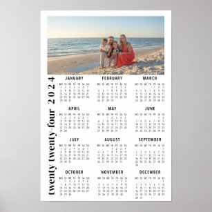 2024 Photo Calendar minimalist modern Poster