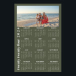 2024 Photo Calendar minimalist sage green Poster<br><div class="desc">2024 Photo calendar with minimalist modern text.</div>