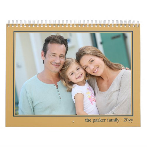 2024 Photo Calendar with Picture per Month Ochre