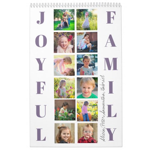 2024 photo collage family simple create your own calendar