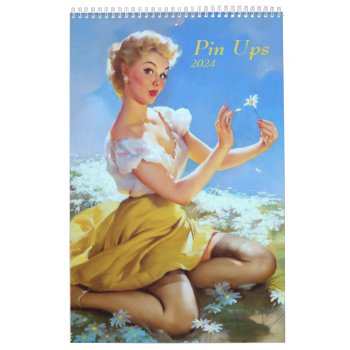 2024 Pin Up Calendar by Vintage_Art_Boutique at Zazzle