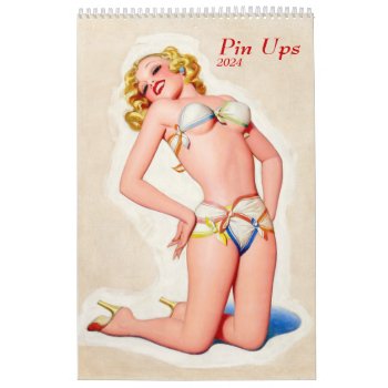 2024 Pin Up Calendar by Vintage_Art_Boutique at Zazzle