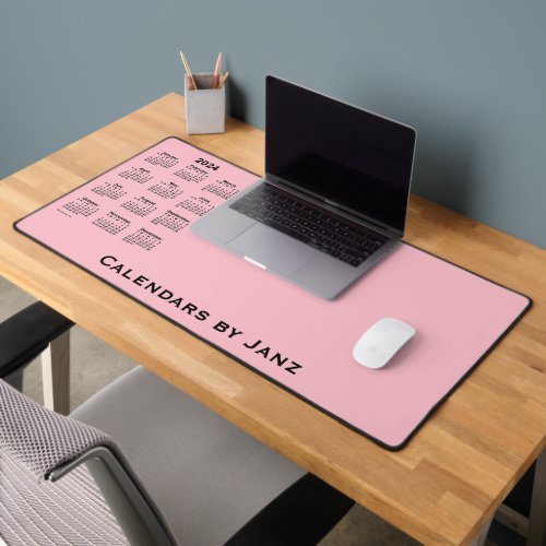 2024 Pink Calendar by Janz Desk Mat
