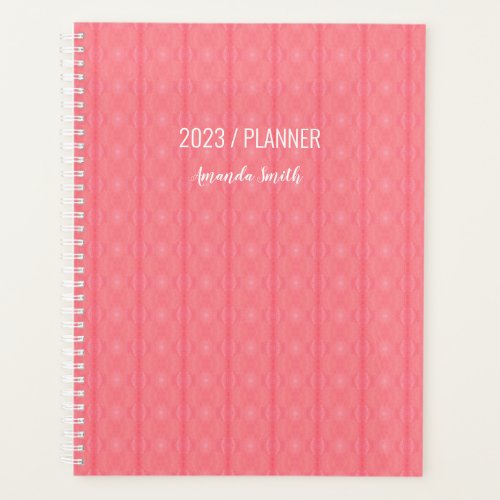 2024 Pink Pattern Weekly Monthly Non Dated  Plann Planner