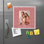 2024 Pink Rose Gold Photo Magnetic Calendar<br><div class="desc">2024 Pink / Rose Gold Photo Magnetic Calendar Magnet in white, with a modern dusty pink background. Add your photo and name for a fun, personalized gift! Perfect for stocking stuffers or small gifts for friends, family, and loved ones. THIS IS FOR 2024. Please contact us at cedarandstring@gmail.com if you...</div>