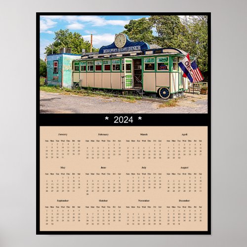2024 Port Henry Diner Wall Calendar Poster