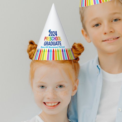 2024 Preschool Graduate Cute Custom Graduation Party Hat