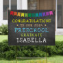 2024 Preschool Graduation Rainbow Chalkboard Yard Sign
