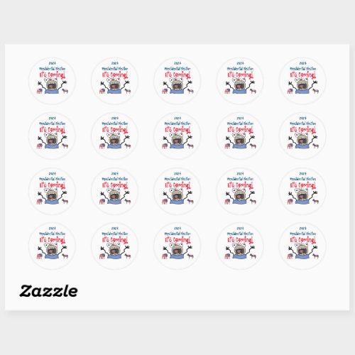 2024 Presidential Election Its Coming Classic Round Sticker