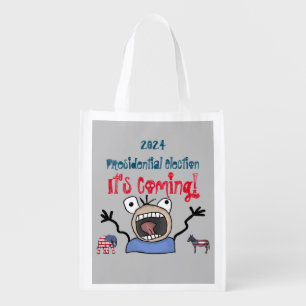 2024 Presidential Election, It's Coming! Grocery Bag