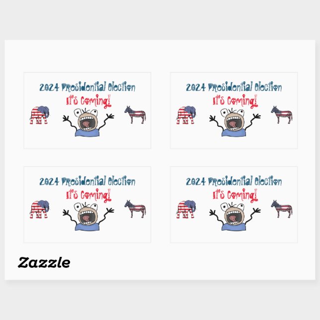 2024 Presidential Election, It's Coming! Rectangular Sticker (Sheet)