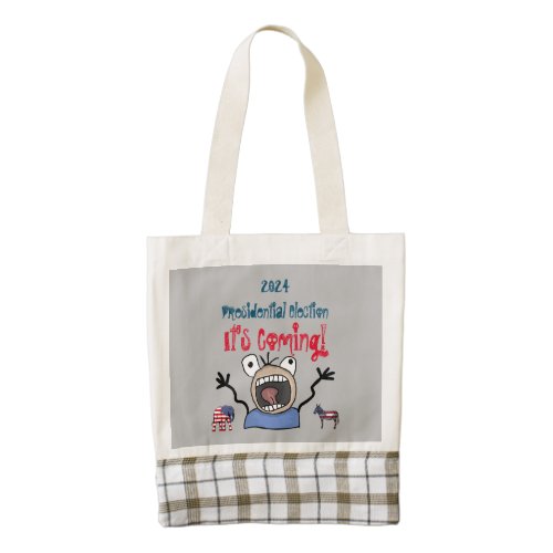 2024 Presidential Election Its Coming Zazzle HEART Tote Bag