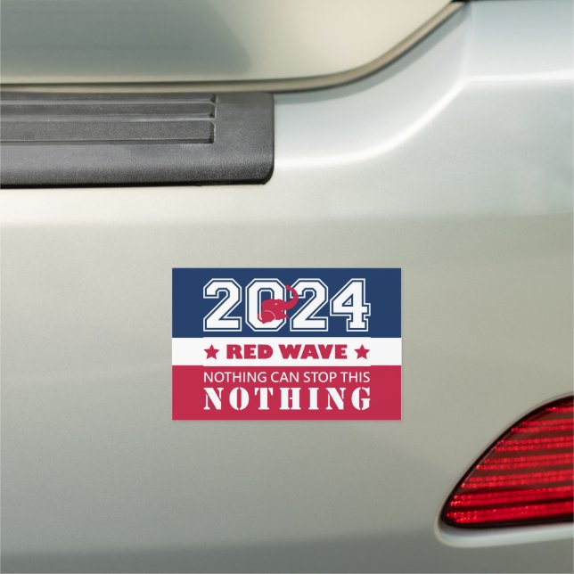 2024 Presidential Election RED WAVE Car Magnet (In Situ)