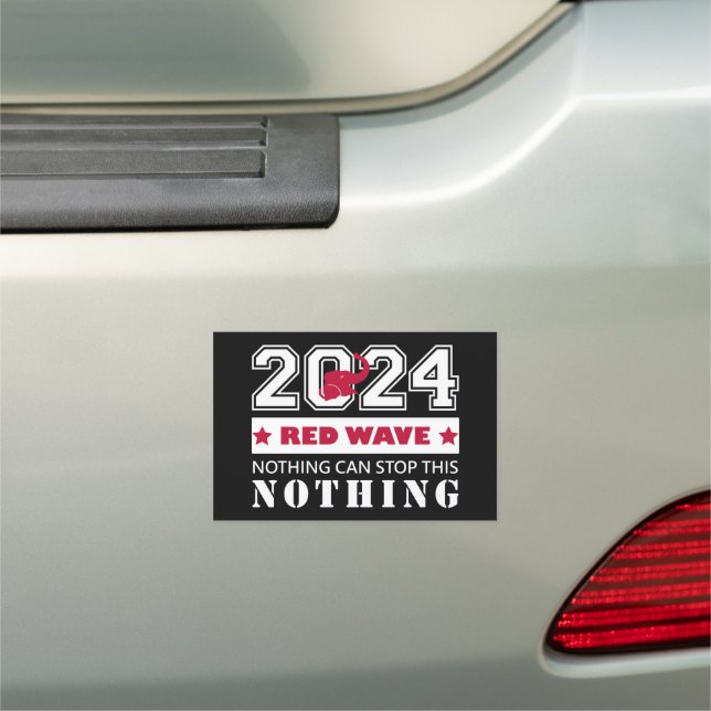 2024 Presidential Election RED WAVE Car Magnet (In Situ)
