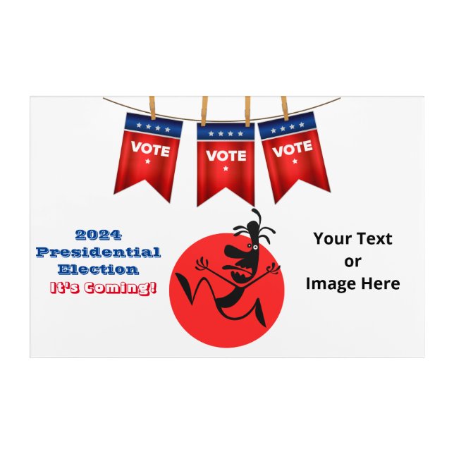 2024 Presidential Election, Running Man Edition Acrylic Print (Front)