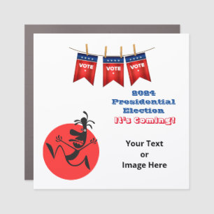 2024 Presidential Election, Running Man Edition Car Magnet