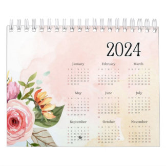 2024 printer beautiful calander 12 months calendar