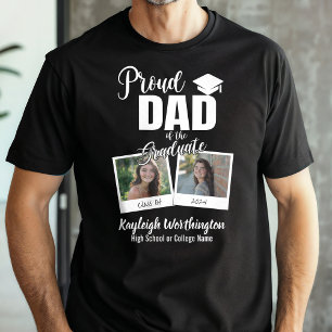 2024 Proud Dad of the Graduate Custom Photo T-Shirt