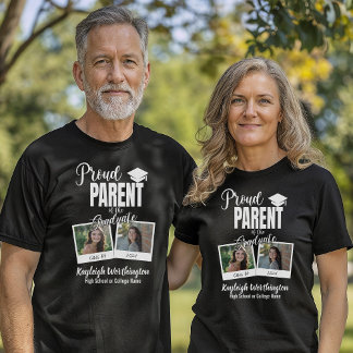 2024 Proud Parent of the Graduate Custom Photo T-Shirt