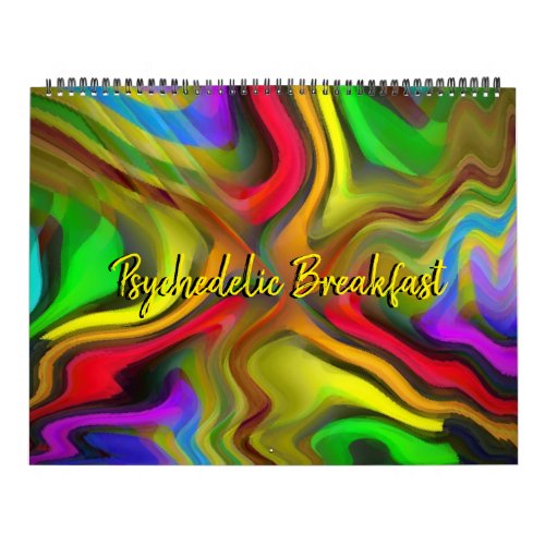 2024 Psychedelic Breakfast Trippy Abstract Art Calendar