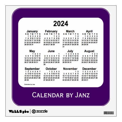 2024 Purple Calendar by Janz Wall Decal