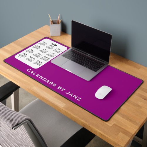 2024 Purple Two Tone Calendar by Janz Desk Mat