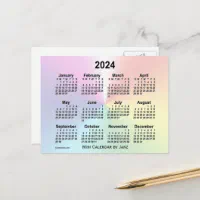 Pen+Gear Desktop Calendar, Rainbow 