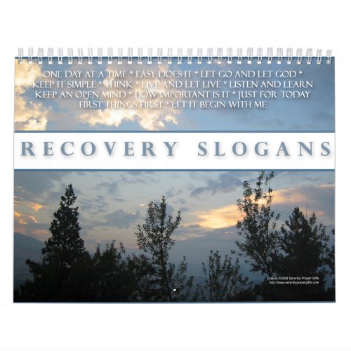 2024 Recovery Slogans Sky Calendar
