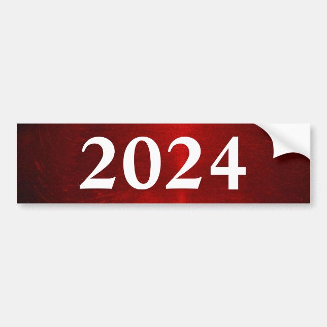 2024 RED BUMPER STICKER (Front)