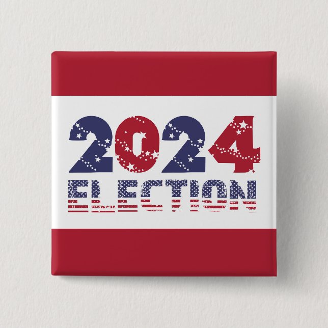 2024 Red Election Button (Front)