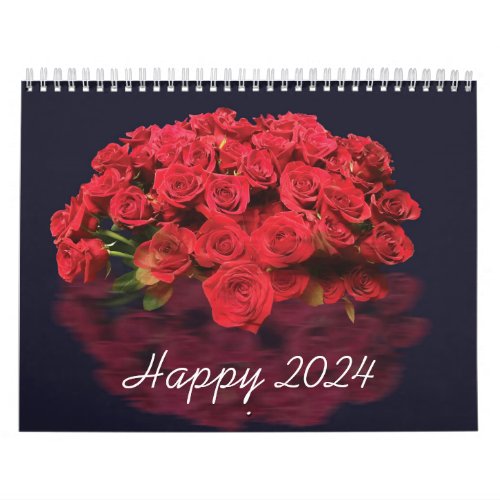 2024 red rose calendar