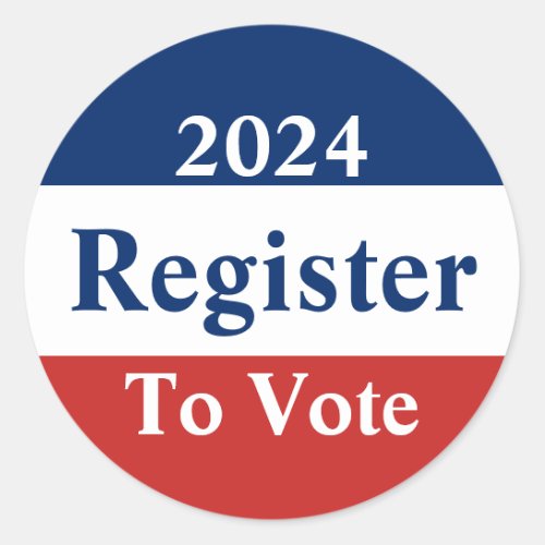 2024 Register to Vote Classic Round Sticker