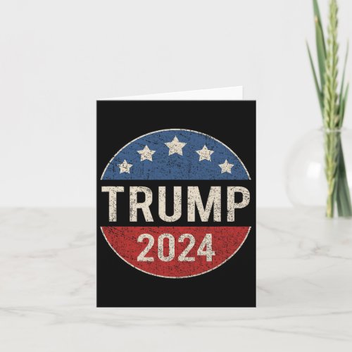 2024 Retro Campaign Button Re Elect President Trum Card