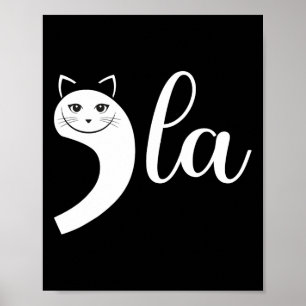 2024 Retro Cat Comma La Kamala Harris For Presiden Poster