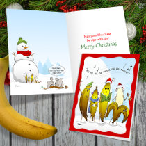 2024 Ripe Bananas Christmas Caroling Funny Holiday Card