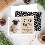 2024 Ruff Year Beige Funny Dog Photo Holiday Card<br><div class="desc">Send a smile this holiday season with a funny "Ruff Year" holiday card featuring your pet dog! This photo card features a photo of your pup adjacent to modern handwritten script text and custom text you can personalize with a custom holiday and new year message, your pet dog's name, and...</div>