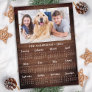 2024 Rustic Family Pet Dog 12 Month Photo Calendar Holiday Card