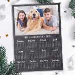 2024 Rustic Photo 12 Month Full Year Calendar Holiday Card<br><div class="desc">2024 Photo Calendar Cards - Send New Year Greetings or include in your Christmas cards, these 5x7 photo calendar cards are perfect as Christmas and New Year cards to family and friends. Perfect to highlight or circle special family dates, anniversaries, birthdays, and reunions. Personalize these full year photo calendar cards...</div>