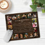 2024 Rustic Wood Multiple Photo Collage Calendar Mouse Pad