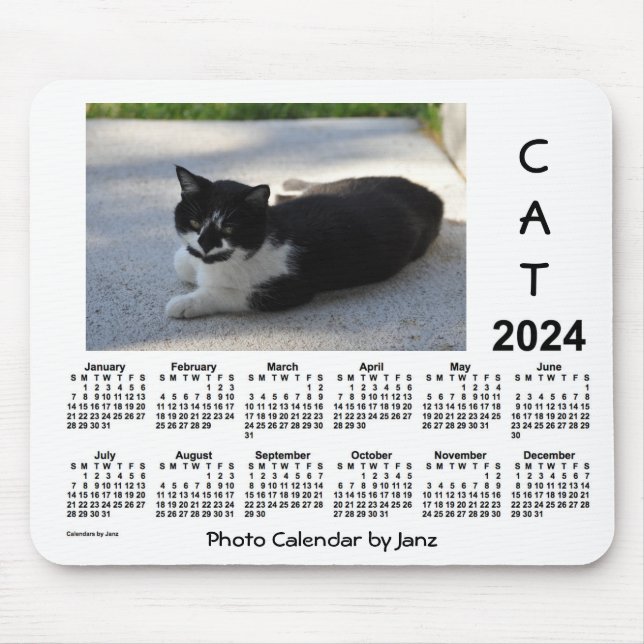 2024 Sassy Cat Photo Calendar by Janz Mouse Pad (Front)