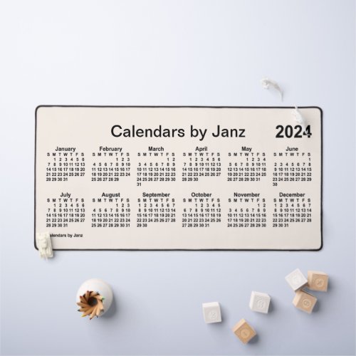 2024 Sea Shell Large Print Calendar by Janz Desk Mat