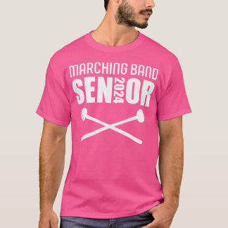 2024 Senior Bass Drum Class Of 2024 Marching Band  T-Shirt