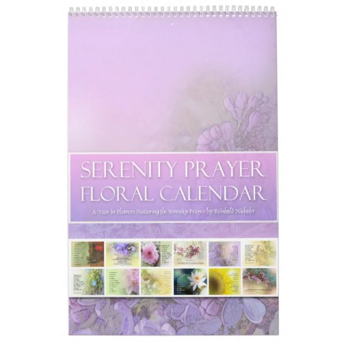 2024 Serenity Prayer Floral Calendar