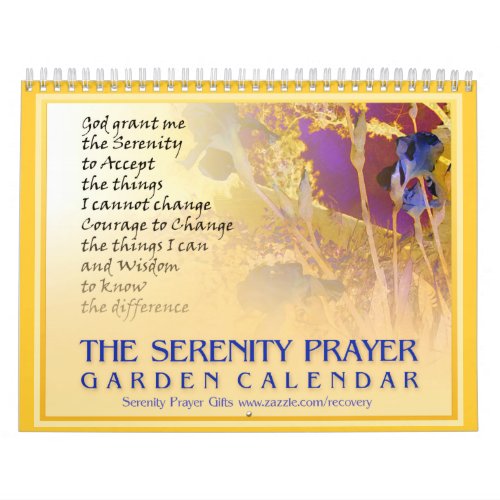 2024 Serenity Prayer  Floral Garden Calendar