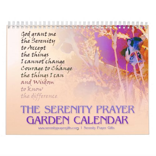 2024 Serenity Prayer  Floral Garden Calendar