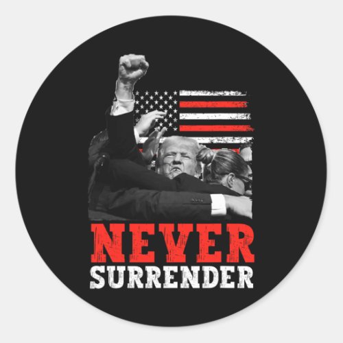 2024 Shirt Never Surrender Trump 2024 Republican  Classic Round Sticker