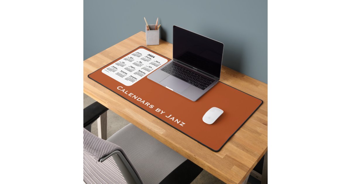 2024 Siena Two Tone Calendar by Janz Desk Mat Zazzle